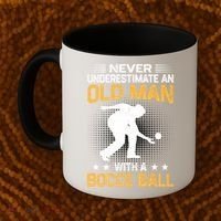 Never Underestimate An Old With A Bocce Ball Gift Coffee Mug thumb 2