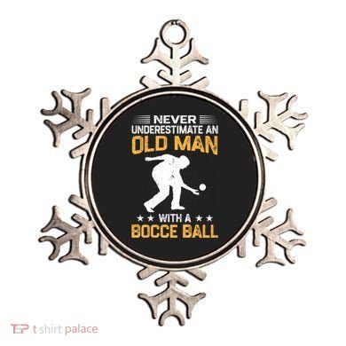 Never Underestimate An Old With A Bocce Ball Gift Ornament