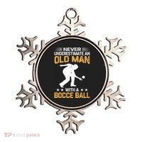 Never Underestimate An Old With A Bocce Ball Gift Ornament thumb 0