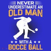 Never Underestimate An Old With A Bocce Ball Gift Apron thumb 3