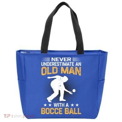 Never Underestimate An Old With A Bocce Ball Gift Tote Bag