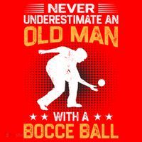 Never Underestimate An Old With A Bocce Ball Gift Santa Hat thumb 1