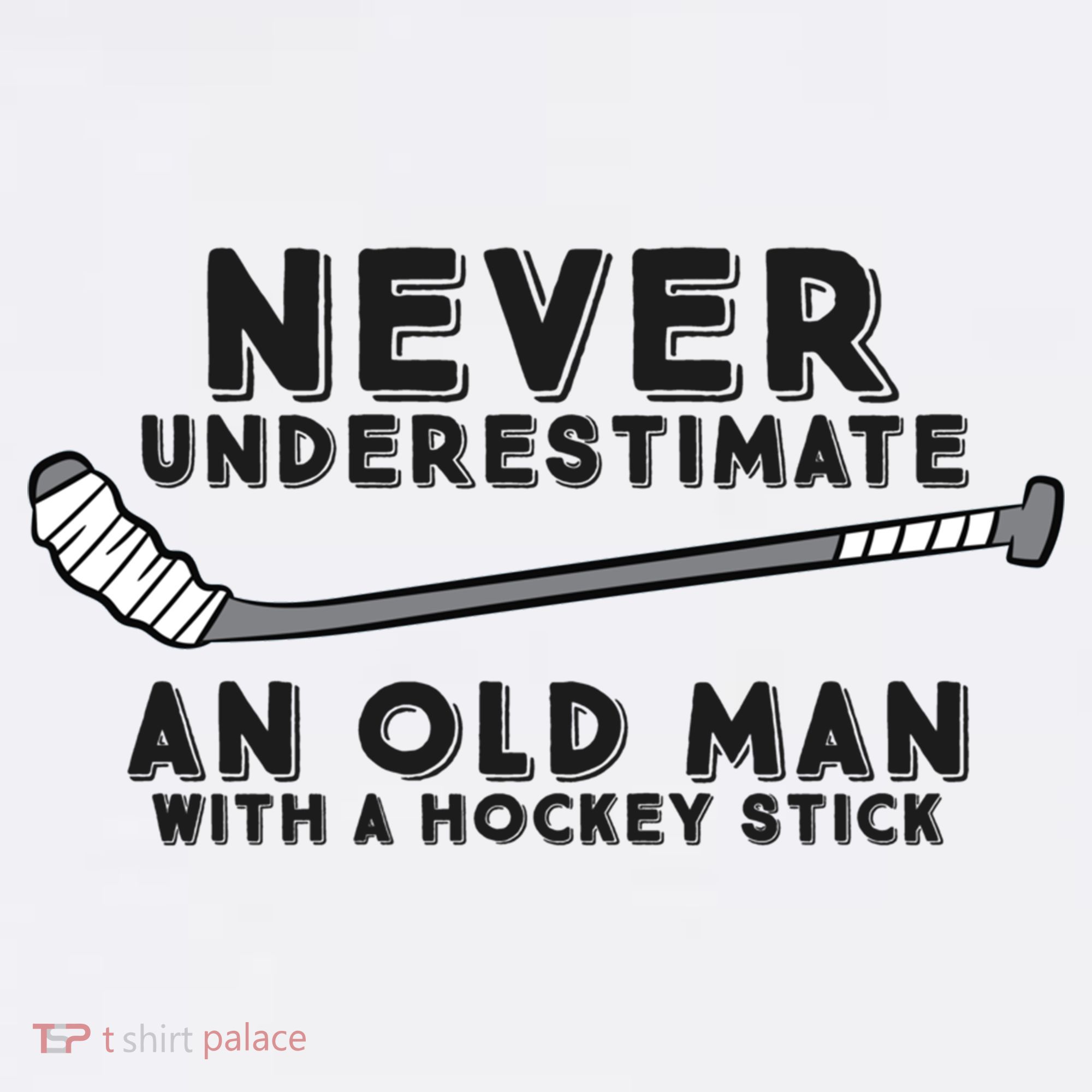 Never Underestimate An Old Man With A Stick Retired Hockey Funny Gift Hat