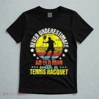 Never Underestimate An Old Man Tennis Racket Sports Lover T-Shirt thumb 5
