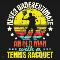 Never Underestimate An Old Man Tennis Racket Sports Lover Women's Tank Top thumb 5