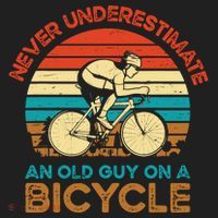 Never Underestimate An Old Guy On A Bicycle Cycling Women's Sweatshirt thumb 2