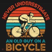 Never Underestimate An Old Guy On A Bicycle Cycling Long Sleeve Shirt thumb 2