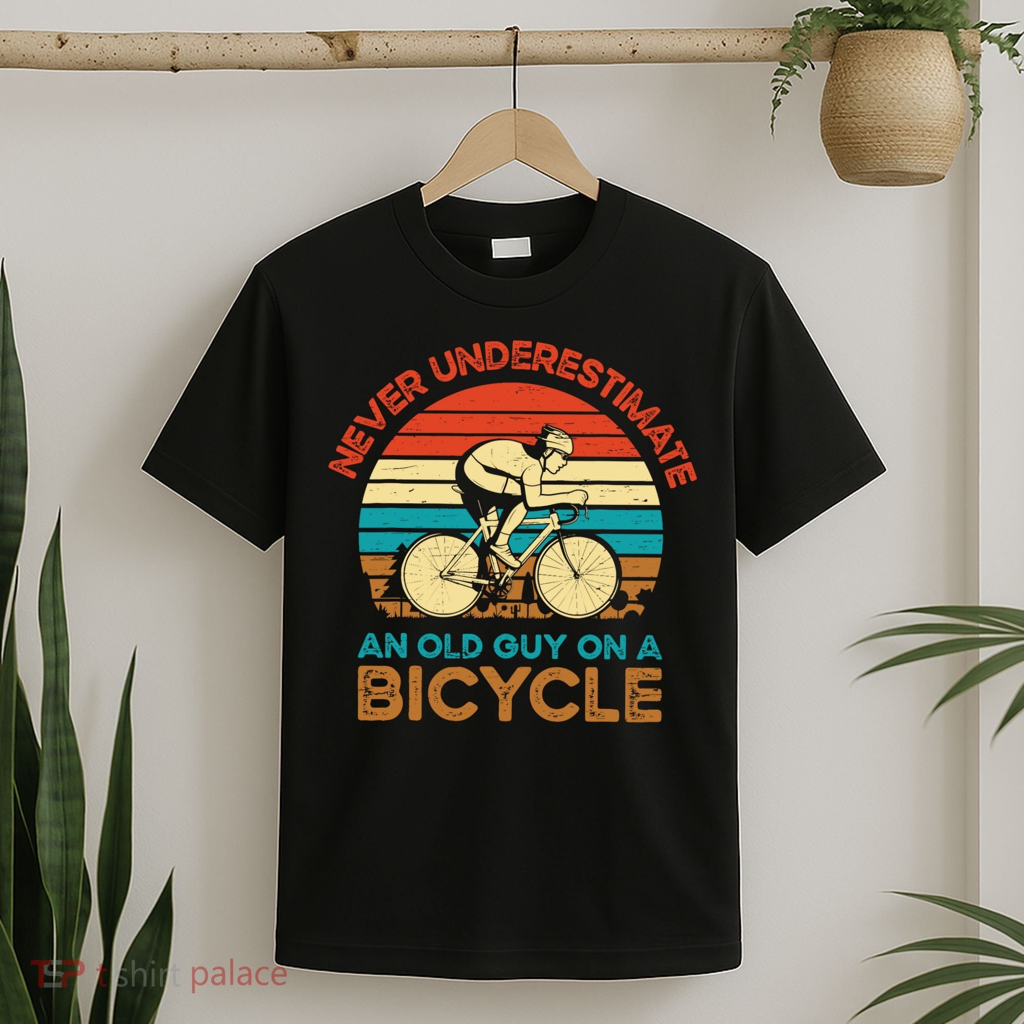 Never Underestimate An Old Guy On A Bicycle Cycling T-Shirt