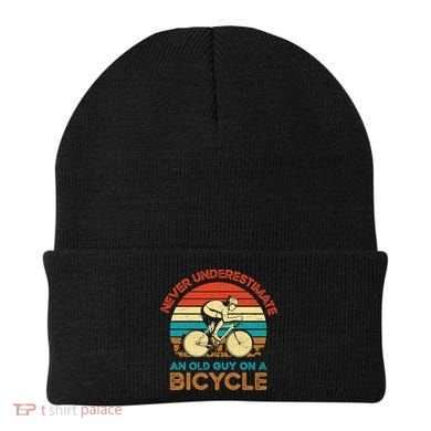 Never Underestimate An Old Guy On A Bicycle Cycling Beanie