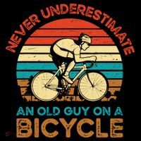 Never Underestimate An Old Guy On A Bicycle Cycling Women's Hoodie thumb 2