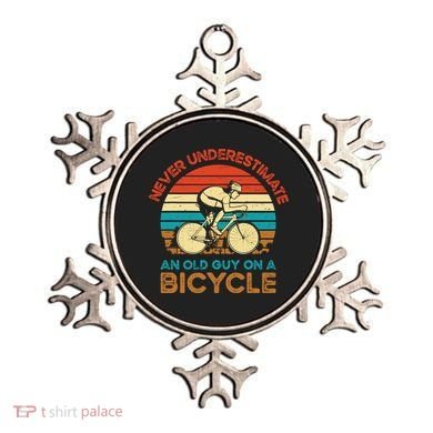 Never Underestimate An Old Guy On A Bicycle Cycling Ornament