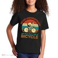 Never Underestimate An Old Guy On A Bicycle Cycling Kids T-Shirt thumb 2