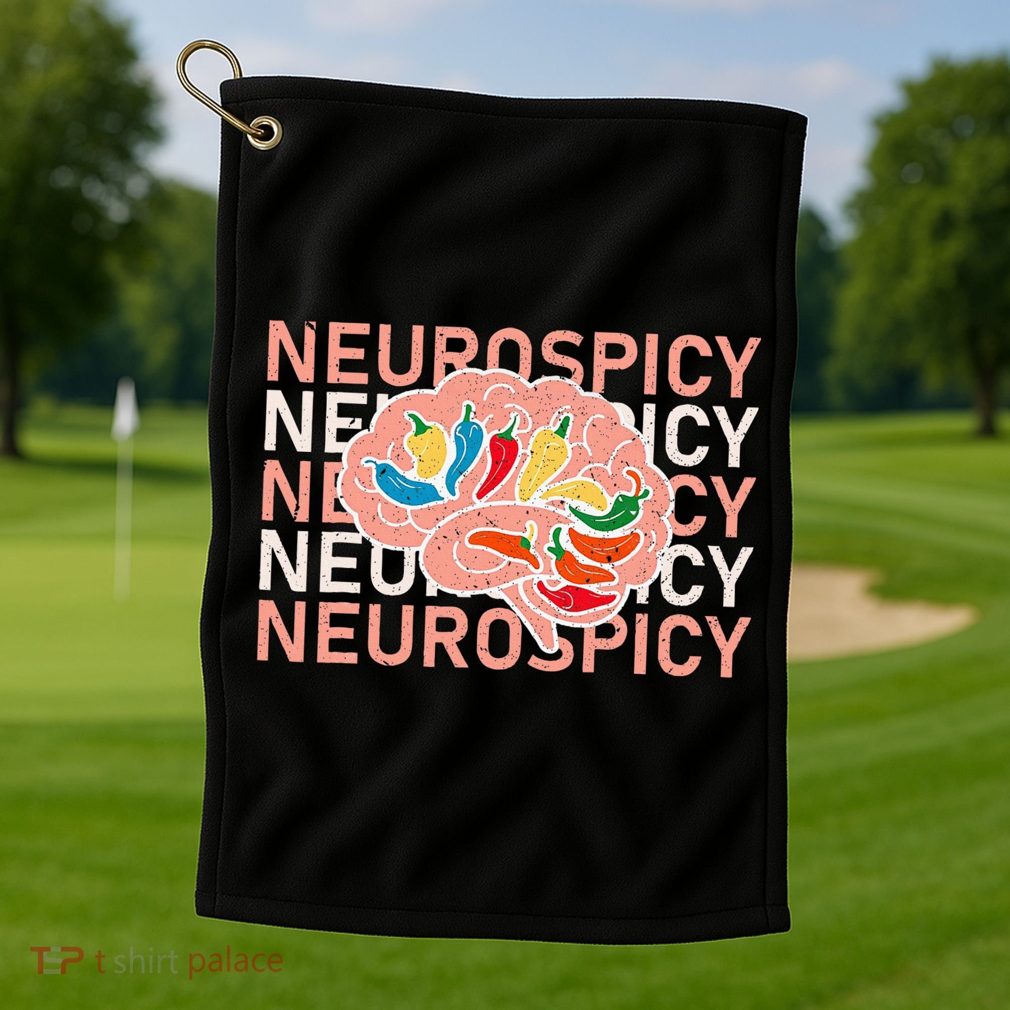Neurospicy Universe Adhd Autism Awareness And Acceptance Golf Towel
