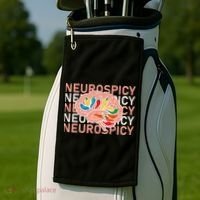 Neurospicy Universe Adhd Autism Awareness And Acceptance Golf Towel thumb 2