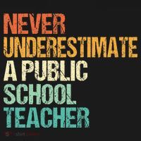 Never Underestimate A Public School Teacher Harris Walz 2024 Doggie Tank thumb 4