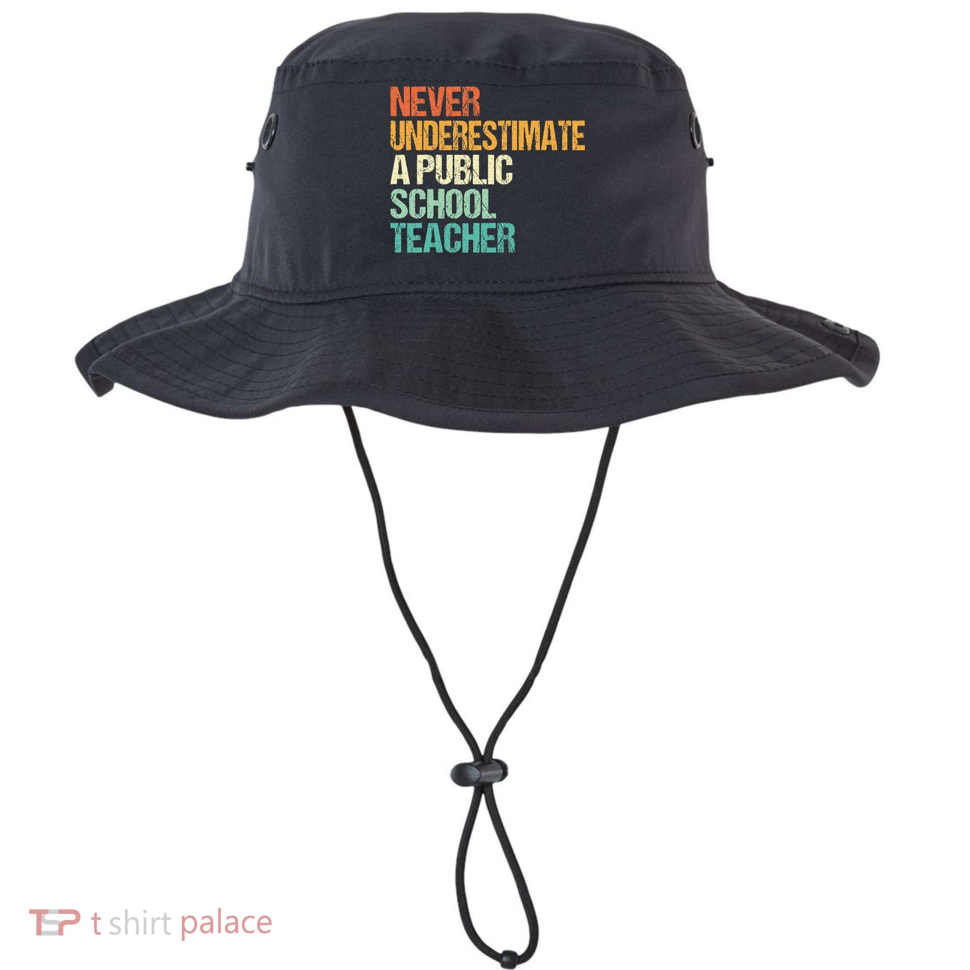 Never Underestimate A Public School Teacher Harris Walz 2024 Bucket Hat