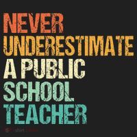 Never Underestimate A Public School Teacher Harris Walz 2024 Beanie thumb 2
