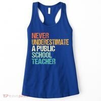 Never Underestimate A Public School Teacher Harris Walz 2024 Women's Tank Top thumb 0