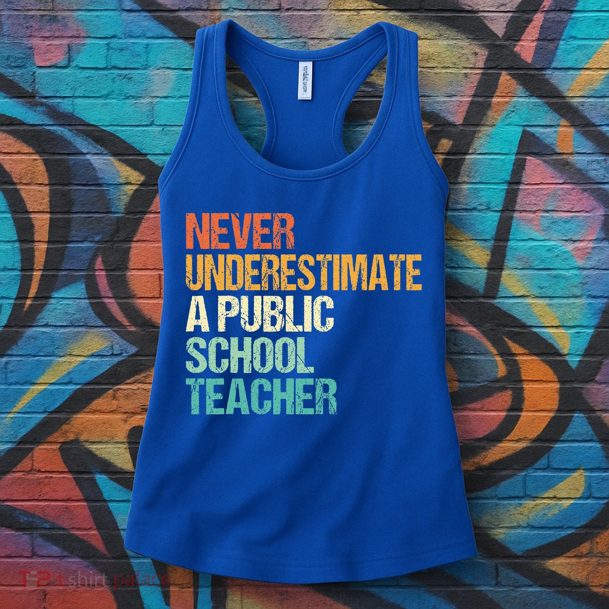 Never Underestimate A Public School Teacher Harris Walz 2024 Women's Tank Top