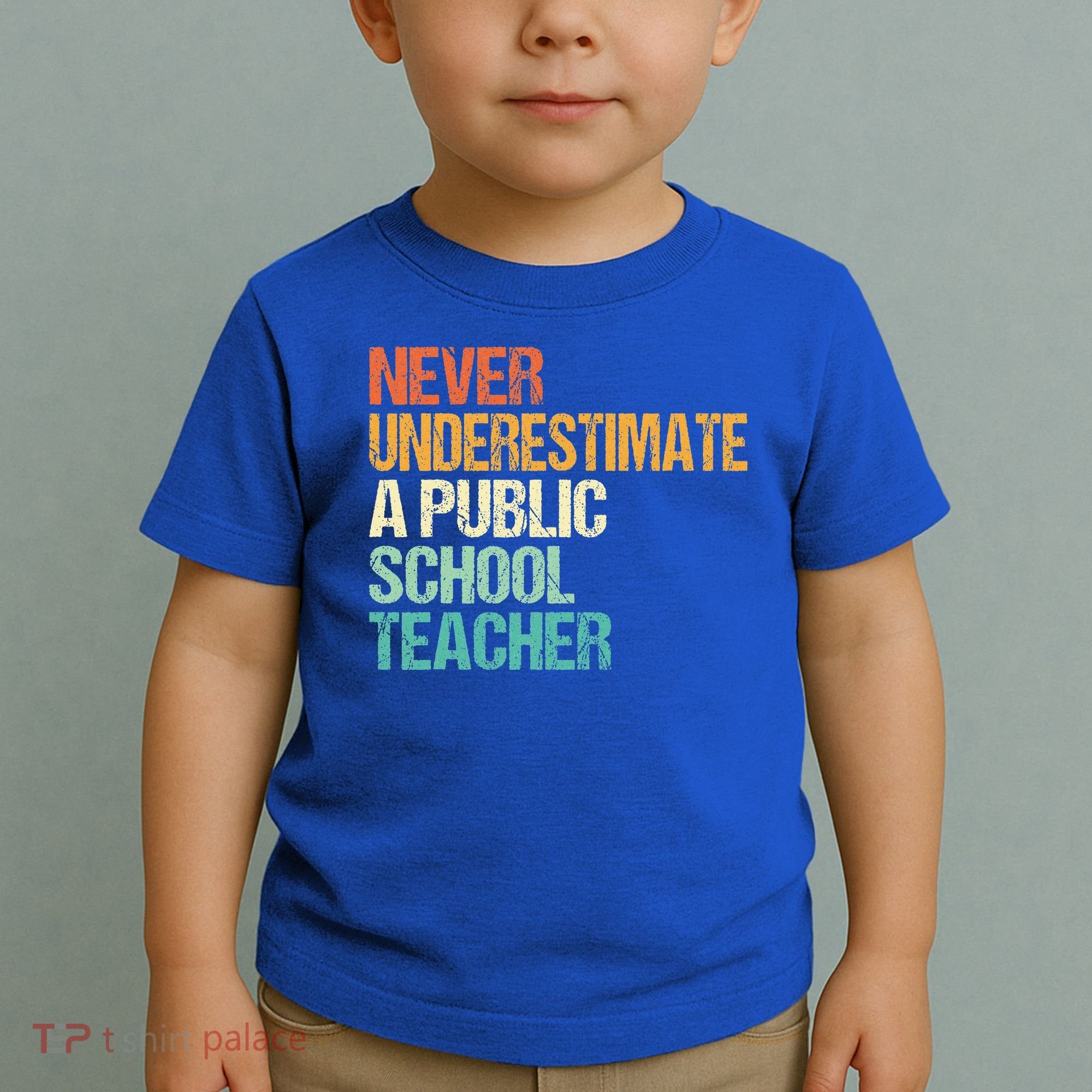 Never Underestimate A Public School Teacher Harris Walz 2024 Toddler T-Shirt