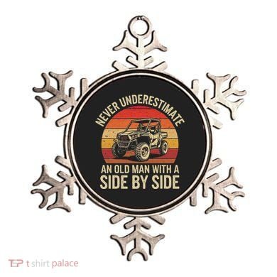 Never Underestimate An Old Man With A Side By Side Vintage Ornament