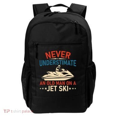 Never Underestimate An Old On A Jet Ski Gift Backpack
