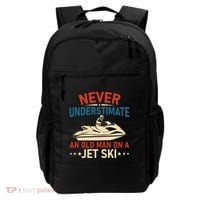 Never Underestimate An Old On A Jet Ski Gift Backpack thumb 0