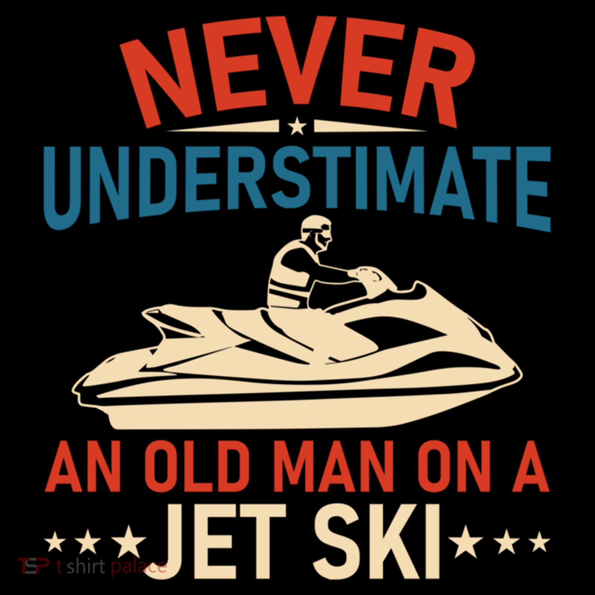 Never Underestimate An Old On A Jet Ski Gift Coffee Mug
