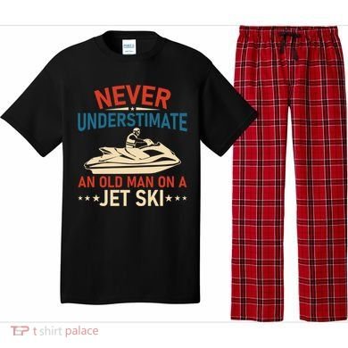 Never Underestimate An Old On A Jet Ski Gift Pajama Set