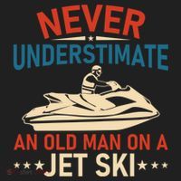 Never Underestimate An Old On A Jet Ski Gift Hat thumb 2