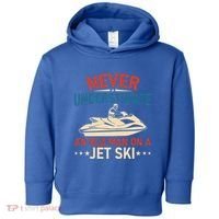 Never Underestimate An Old On A Jet Ski Gift Toddler Hoodie thumb 0