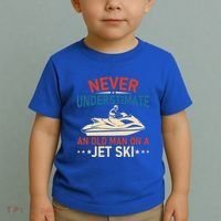 Never Underestimate An Old On A Jet Ski Gift Toddler T-Shirt thumb 2