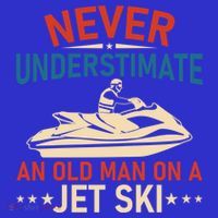 Never Underestimate An Old On A Jet Ski Gift Kids Sweatshirt thumb 2