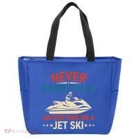 Never Underestimate An Old On A Jet Ski Gift Tote Bag thumb 0
