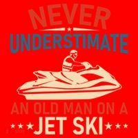 Never Underestimate An Old On A Jet Ski Gift Santa Hat thumb 1