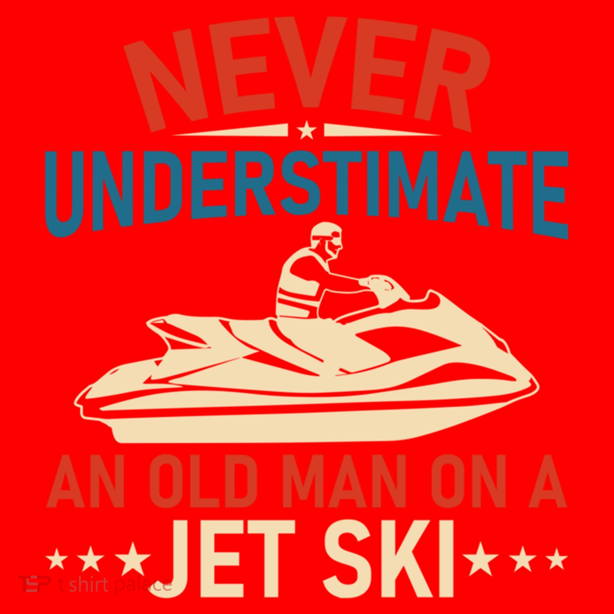 Never Underestimate An Old On A Jet Ski Gift Santa Hat