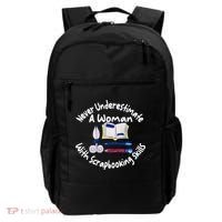 Never Understimate A Woman Scarpbooking Gift Backpack thumb 0