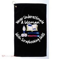 Never Understimate A Woman Scarpbooking Gift Golf Towel thumb 0