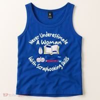 Never Understimate A Woman Scarpbooking Gift Tank Top thumb 2