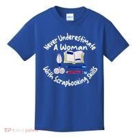 Never Understimate A Woman Scarpbooking Gift Kids T-Shirt thumb 0