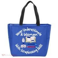 Never Understimate A Woman Scarpbooking Gift Tote Bag thumb 0