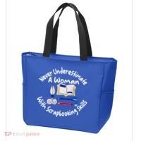 Never Understimate A Woman Scarpbooking Gift Tote Bag thumb 3