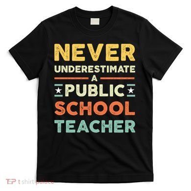 Never Underestimate A Public School Teacher T-Shirt