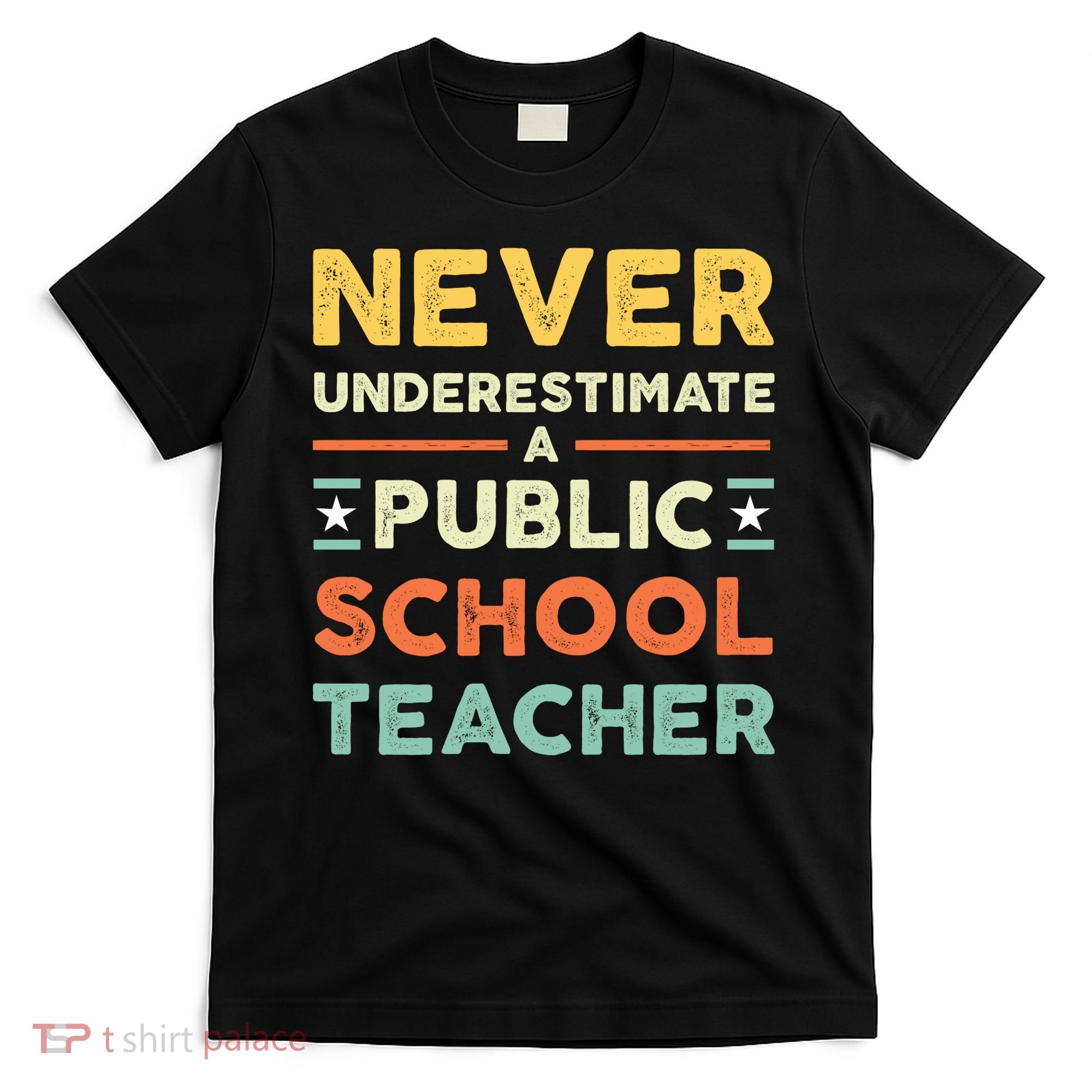 Never Underestimate A Public School Teacher T-Shirt