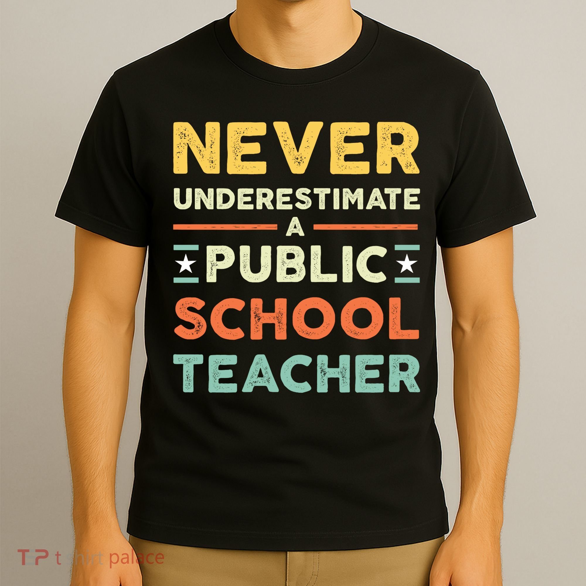 Never Underestimate A Public School Teacher T-Shirt