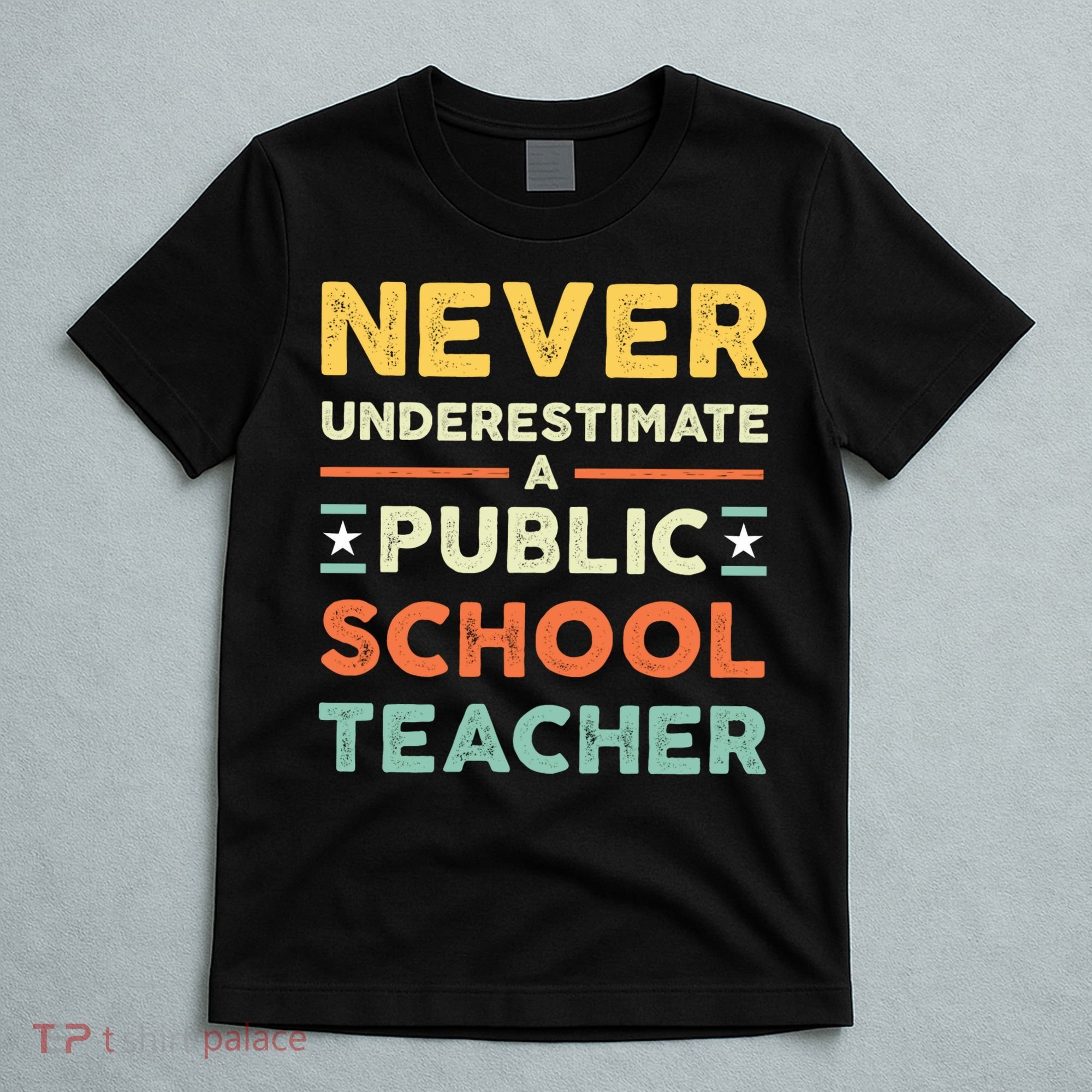 Never Underestimate A Public School Teacher T-Shirt