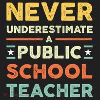 Never Underestimate A Public School Teacher Beanie thumb 2
