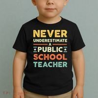 Never Underestimate A Public School Teacher Toddler T-Shirt thumb 2