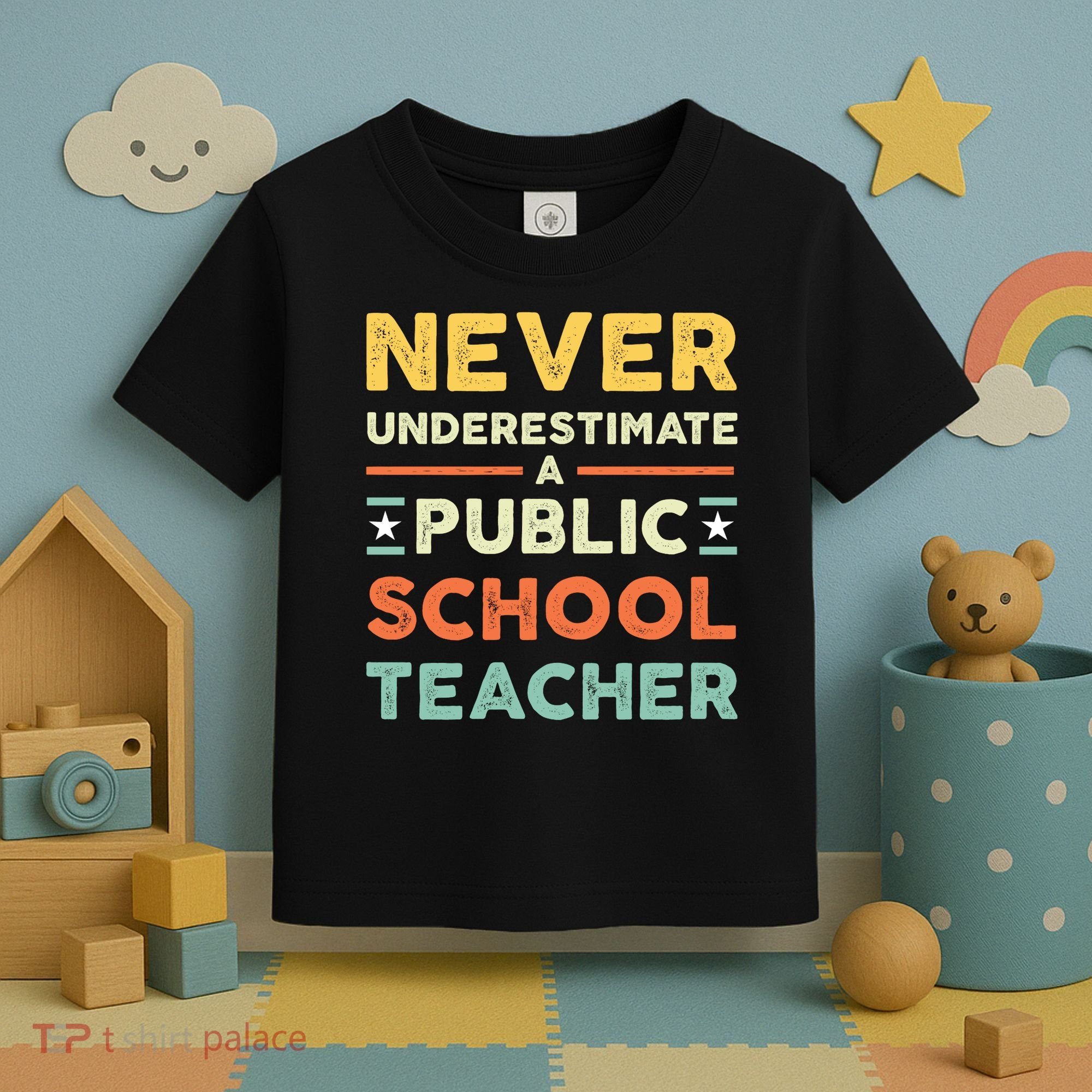 Never Underestimate A Public School Teacher Toddler T-Shirt
