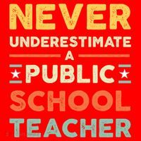 Never Underestimate A Public School Teacher Santa Hat thumb 1